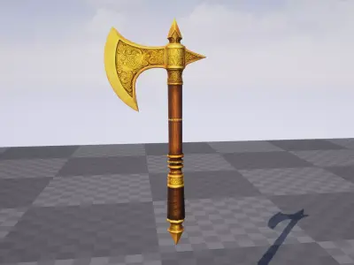 Golden Axe - Game Ready Weapon Low-poly 3D model