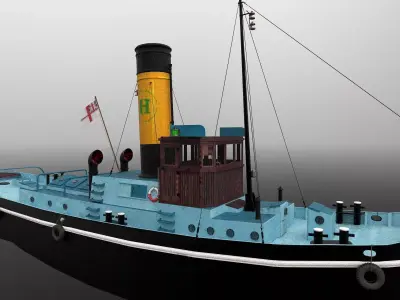 Tugboat Low-poly 3D model purchase
