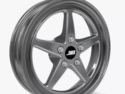 JMS Avenger Series Race Front Wheel Chrome 3D model