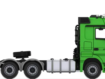 Mercedes Bens- Actros truck  3D print model