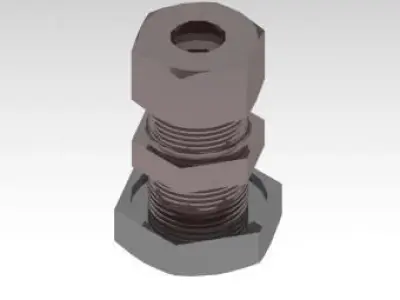 ValveVentil male threaded adapter Free 3D model