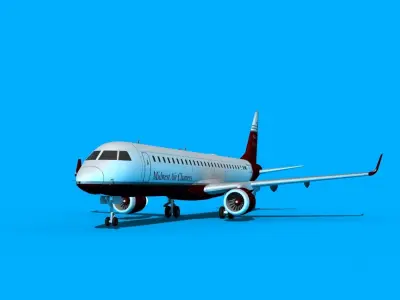 Embraer Emb-190 Midwest Air Charter 3D model