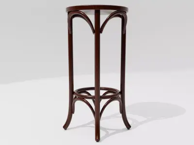 Classic Bentwood Bar Stool Low-poly 3D model