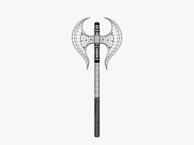 Double Bladed Battle Axe 3D model