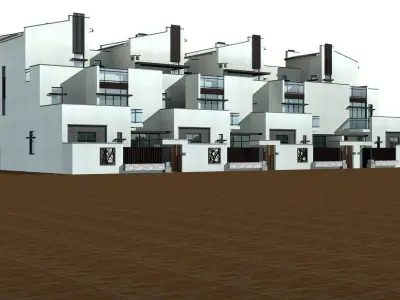 Villa modern apartment building 3D model