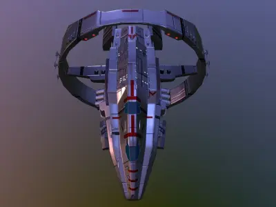 Space Ship Fighter Low-poly 3D model purchase