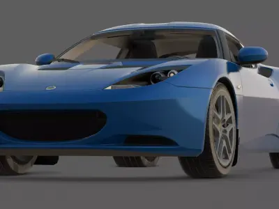 2010 Lotus Evora 3D Model  The Practical Lotus  Low-poly 3D model