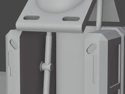 sci-fi box Low-poly 3D model get