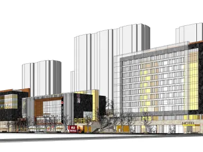 Sketchup Commercial Office Complex K2 3D model