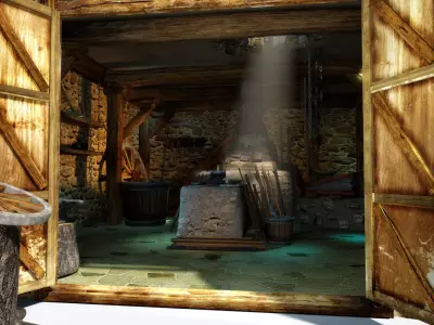 Old Blacksmith workshop 3D model