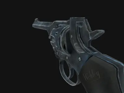 Webley Revolver Low-poly 3D model