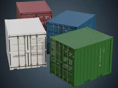 Cargo Container 5A Low-poly 3D model