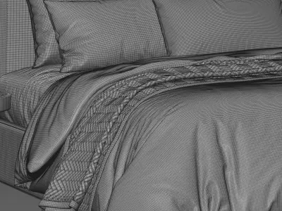 RH Sullivan Fabric Bed 3D model