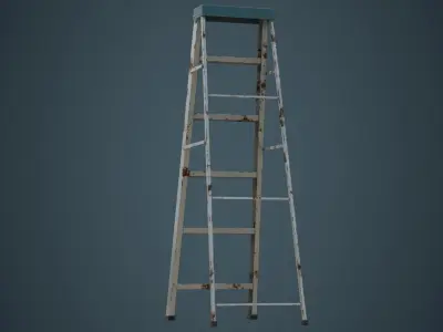 Step Ladder 5B Low-poly 3D model