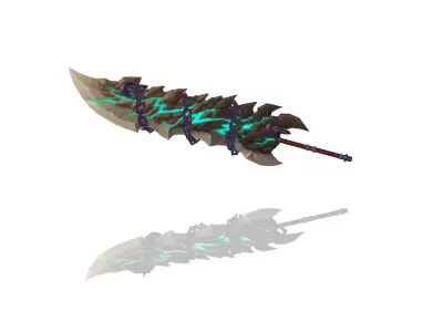 Chained Stone Greatsword Low-poly 3D model