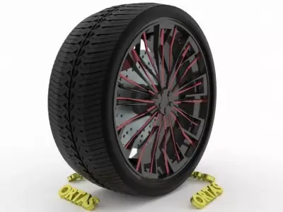 ORTAS CAR WHEEL RIM 99 GAME READY WHEEL RIM TIRE 3D model