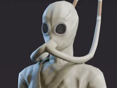 Da Vinci Inventions - Diving Suit Low-poly 3D model