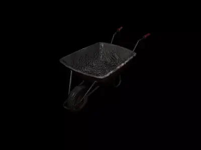Wheel Barrow Free low-poly 3D model