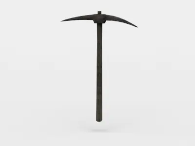 Pickaxe metal hammer Low-poly 3D model