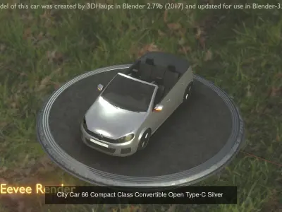 City Cars All Types A B C D E Silver 3D Model Pack