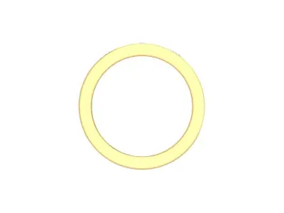 Solitaire Wedding Band 3D print model 7