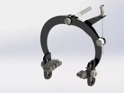 Shoe Brake Mechanism Free 3D model