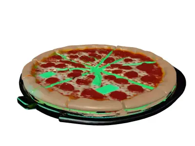 Futuristic Cyber Pizza Model 3D model