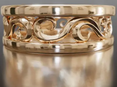 Ornate Bracelet Intricate Patterns Design for printing 3D print model