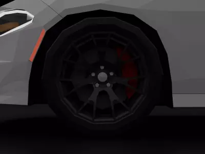 DODGE Charger SRT Hellcat 2015- Low-poly 3D model