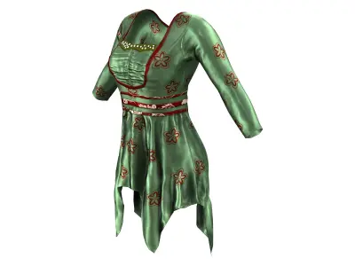 Historic Willow Dress Low-poly 3D model