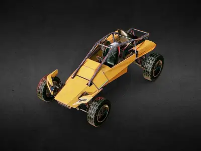 Buggy PBR Low-poly 3D model