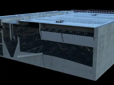 Sewage treatment plant 3D model purchase