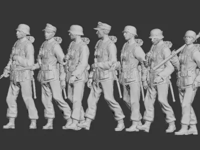 German soldiers 3D print model buy