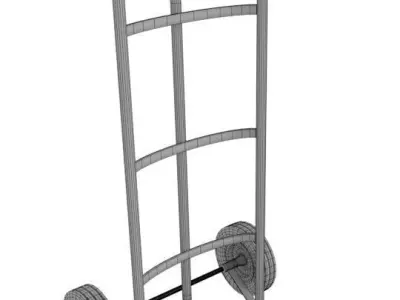 Two Wheeled Trolley 3D model