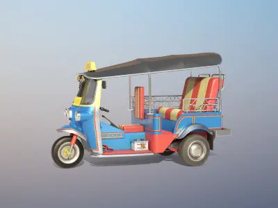 Tuk Tuk - Low-poly 3D model purchase