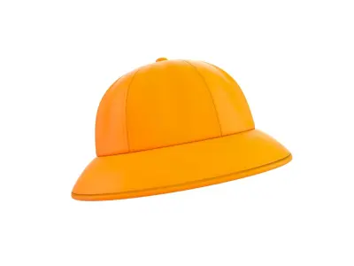Yellow Bucket Hat 3D model