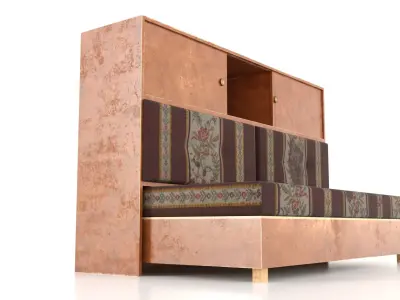 Old Couch Low-poly 3D model