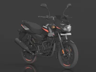 Bajaj Pulsar 125 Neon Disc Bike Low-poly 3D model