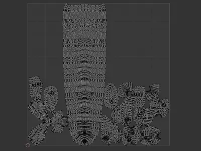 Cyber dragonfly robot Low-poly 3D model