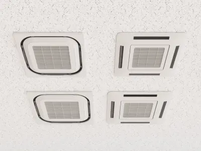 ceiling air conditioner Low-poly 3D model