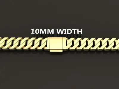 Cuban Chain Link Box Style 10MM WIDTH 3D print model purchase
