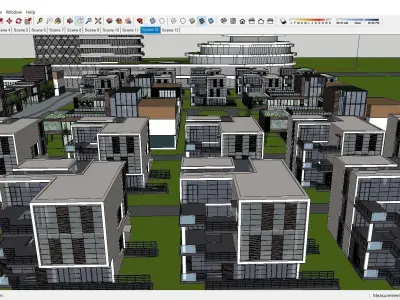 Sketchup Residential Complex 154 3D model