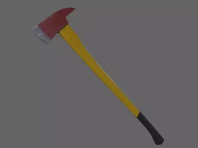 PBR Fire Axe V1e Low-poly 3D model