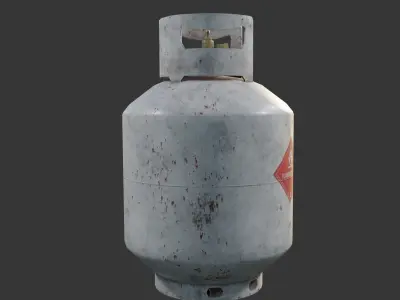 Low poly propane cylinder Free low-poly 3D model