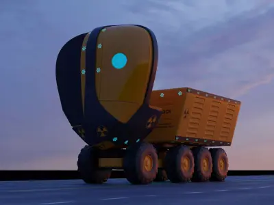 Unmanned Electric Truck UV 3D model