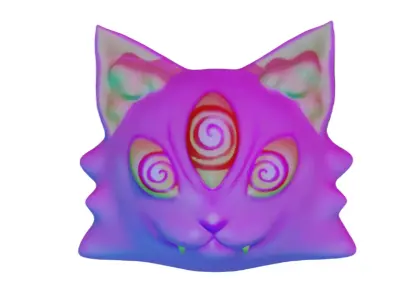 3 Eyed Cat 3D model