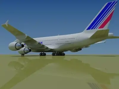 Air France 3D Model Airbus A380 3D model