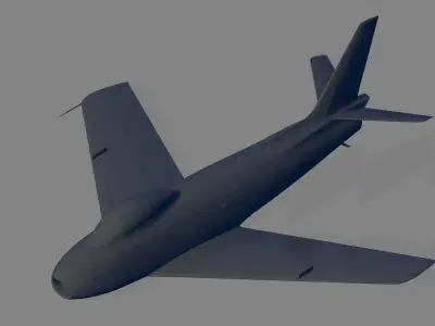 F-86F-2 Sabre 3D model