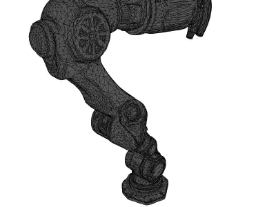 Futuristic Industrial Robotic Arm 3D model