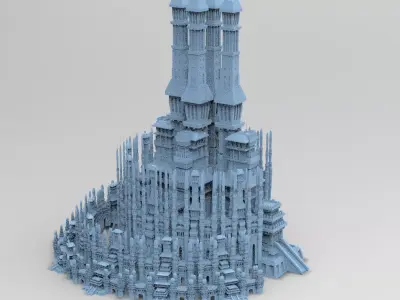 Ancient City Hyboria Tower City 2 3D model
